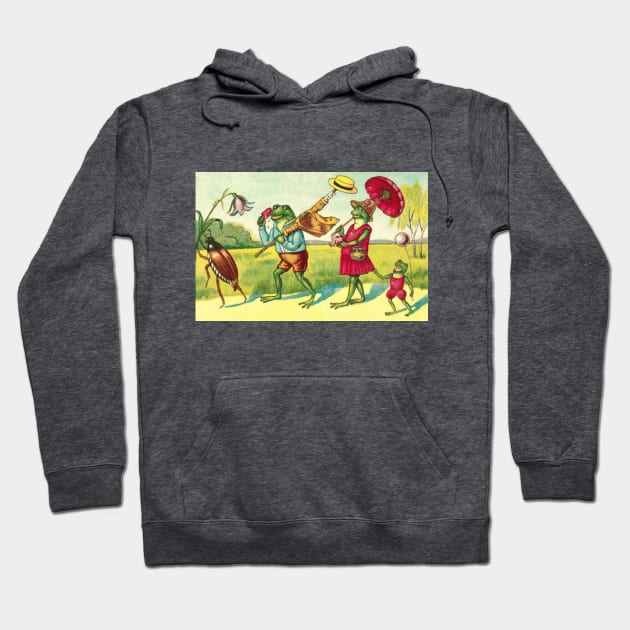 Frog Family Summer Picnic Hoodie by Star Scrunch